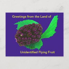 Fruta volante divertida y amplia postal no identif