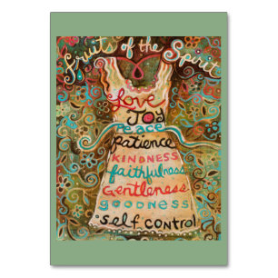 Frutas de la tarjeta de oración del Espíritu Santo