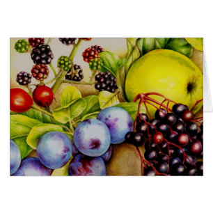 Frutas de la tarjeta diaria de la bella arte del