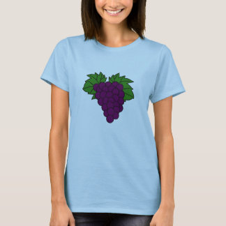 Frutas de la uva de la camiseta del alcohol