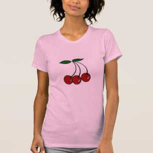 Frutas de las cerezas de la camiseta del alcohol