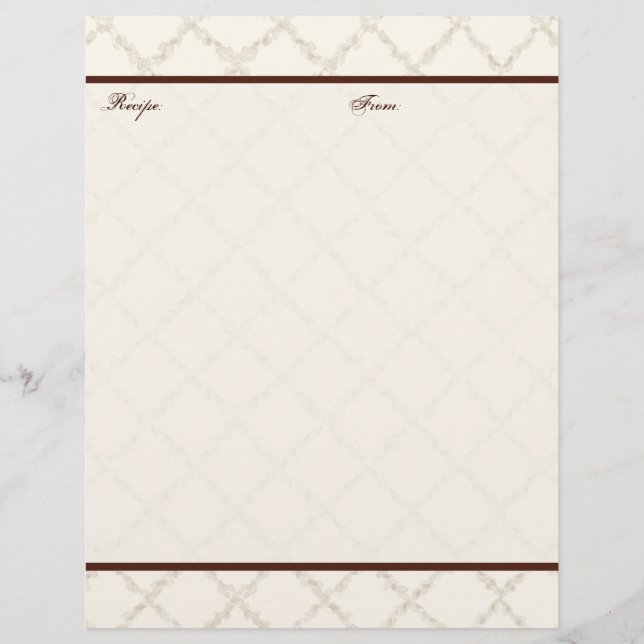 Frutas del Espíritu Páginas de Recetas de la Heren (Anverso)