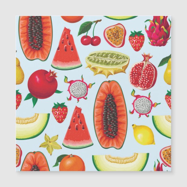 Frutas Exóticas: Impresión a la moda sin problemas (Anverso)