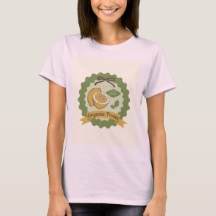 Frutas orgánicas básicas de camisetas para mujeres