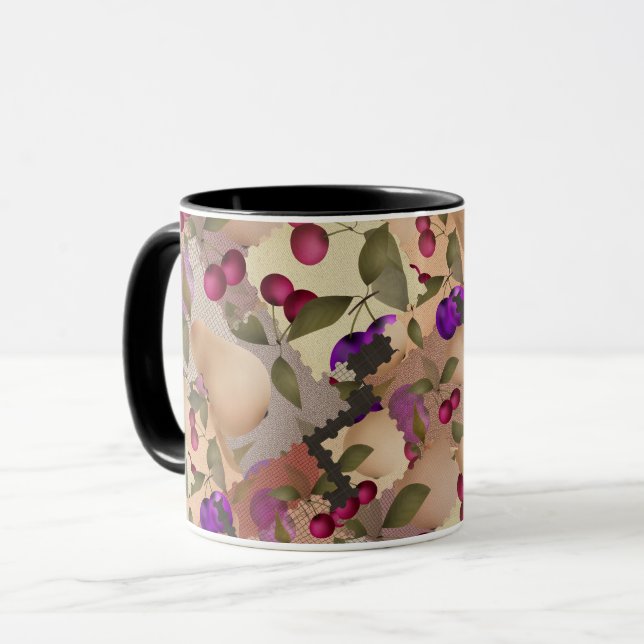 Frutas, taza de café patchwork (Anverso izquierdo)