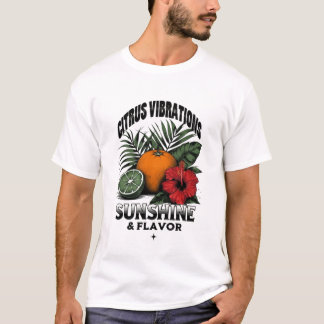 Frutas tropicales vibrantes Camiseta básica mascul