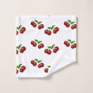 Fruto de cerezo rojo en blanco