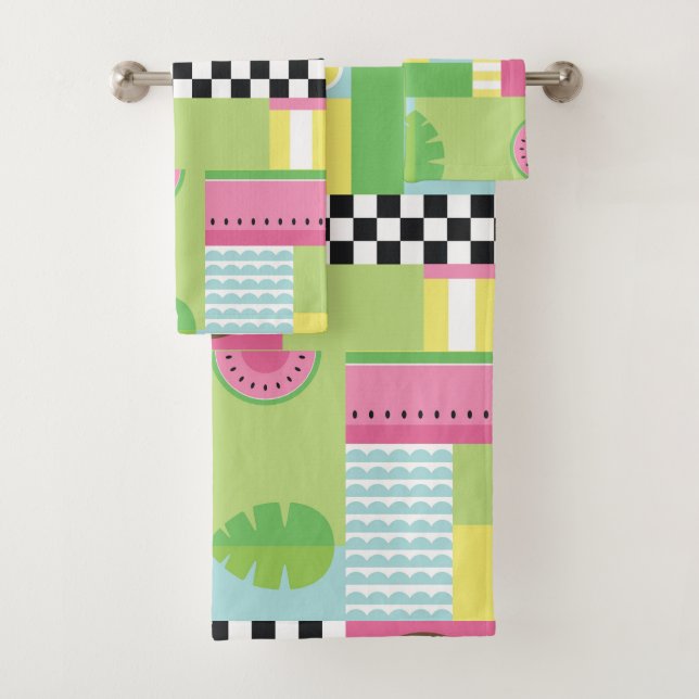 Fruto de verano sandía kiwi mosaico colorido (In situ)