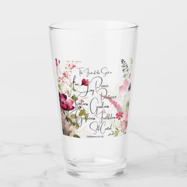 Fruto del Espíritu floral rosa (Anverso)