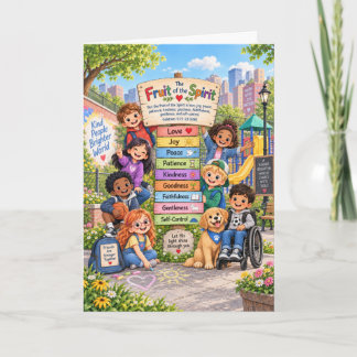 Fruto del Espíritu Santo: Tarjeta para Niños