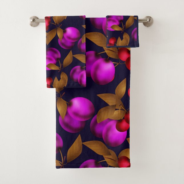 Frutos de ciruela oscura sin foco bayas moradas ce (In situ)