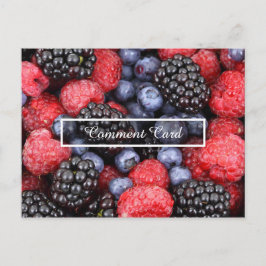 frutos de la tarjeta de comentario