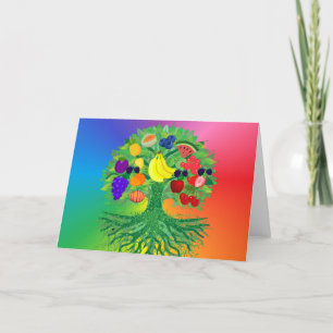 Frutos De La Tarjeta De Saludo Del Árbol De Espíri