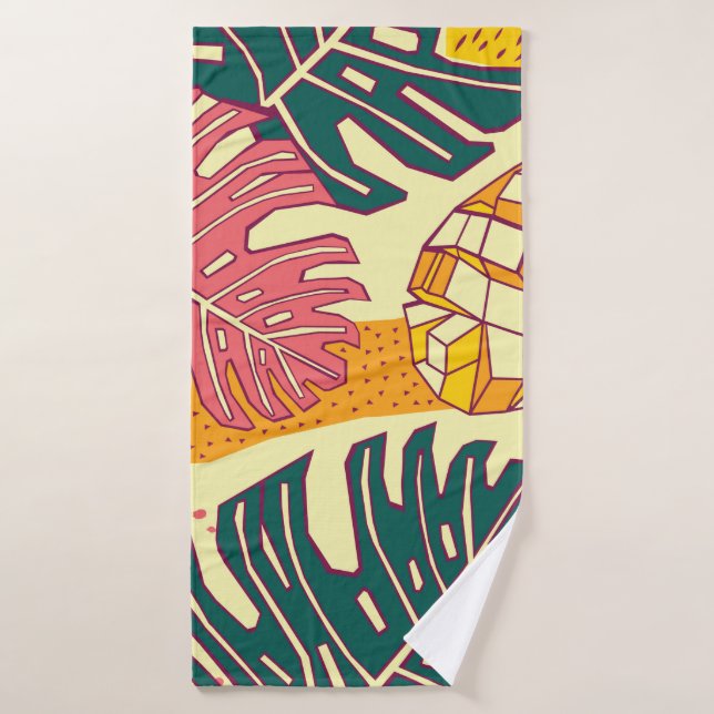 Frutos tropicales, diseño de patrones (Toalla de baño)