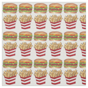 Fry de hamburguesa Fries Franceses Tela de comida
