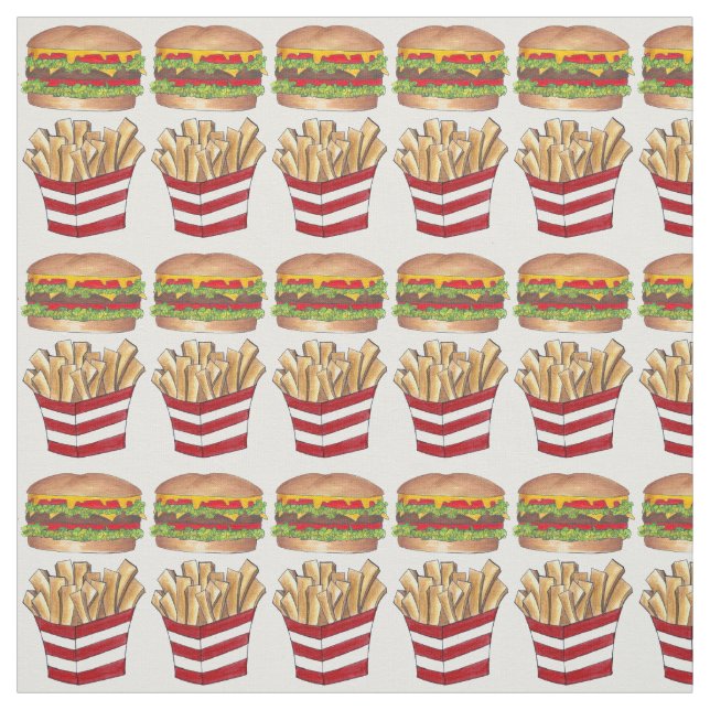 Fry de hamburguesa Fries Franceses Tela de comida  (Retal)