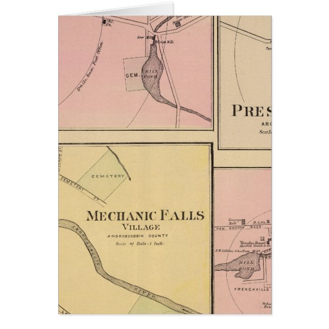 Ft Fairfield, Isla Presque, Mapa Caribou (Frente)