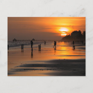 Ft. Myers Beach Florida al atardecer postal