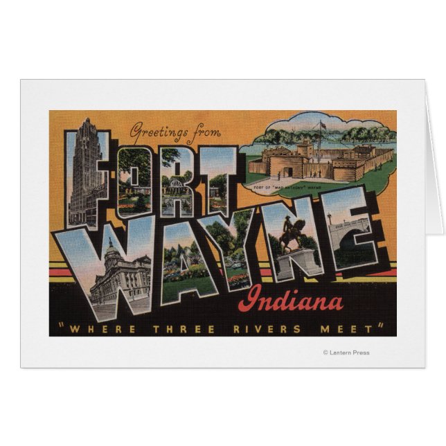 Ft. Wayne, Indiana - Escenas de letras grandes (Anverso (Horizontal))