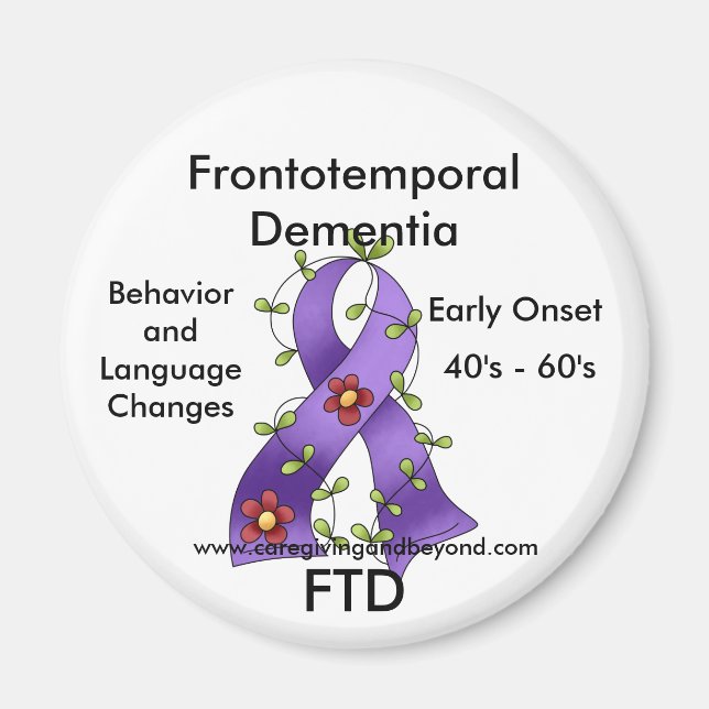 FTD, Imán de Cinta Púrpura Frontotemporal Dementia (Frente)