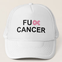 FU ** Gorra rosado de la cinta del cáncer de pecho