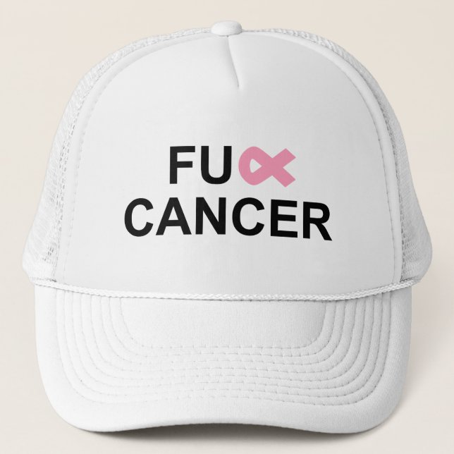 FU ** Gorra rosado de la cinta del cáncer de pecho (Anverso)