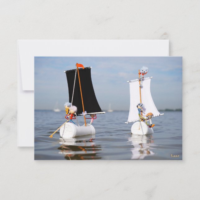 Fubby's op zee tegen plastic vervuiling. (Anverso)