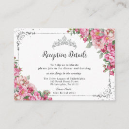 Fuchsia Dulce Floral Rosa 16 Recepción Quinceañera