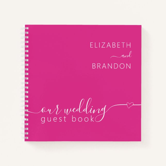 Fuchsia, el libro de Bodas mínimo moderno (Anverso)