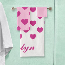 Fuchsia Heart Pattern y2k Pink Preppy