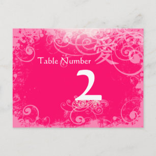 Fuchsia Kanji para tarjetas de número de tabla Swi