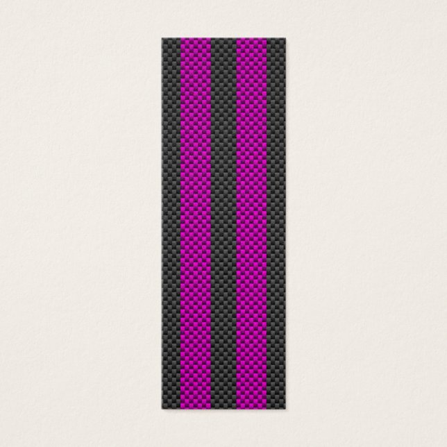 Fuchsia Pink Racing Stripes in Carbon Fiber Style (Frente)