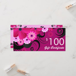 Fuchsia Purple Elegant Personalizado $100 Voucher 