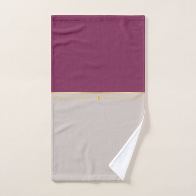 Fuchsia & Taupe Haven (Toalla de mano)