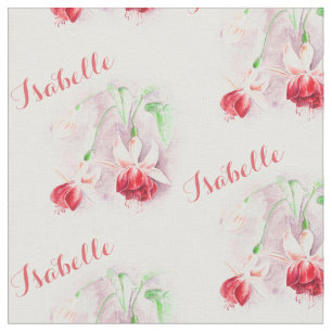 Fuchsia tela acuarela de nombre rojo rosado botáni