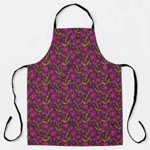 Fucsia Delantal de margaritas danzantes de acuar