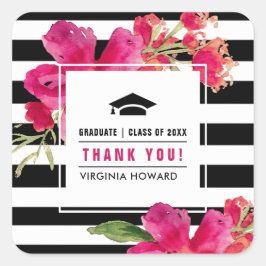 Fucsia | Pegatinas de graduación de patrones de ba