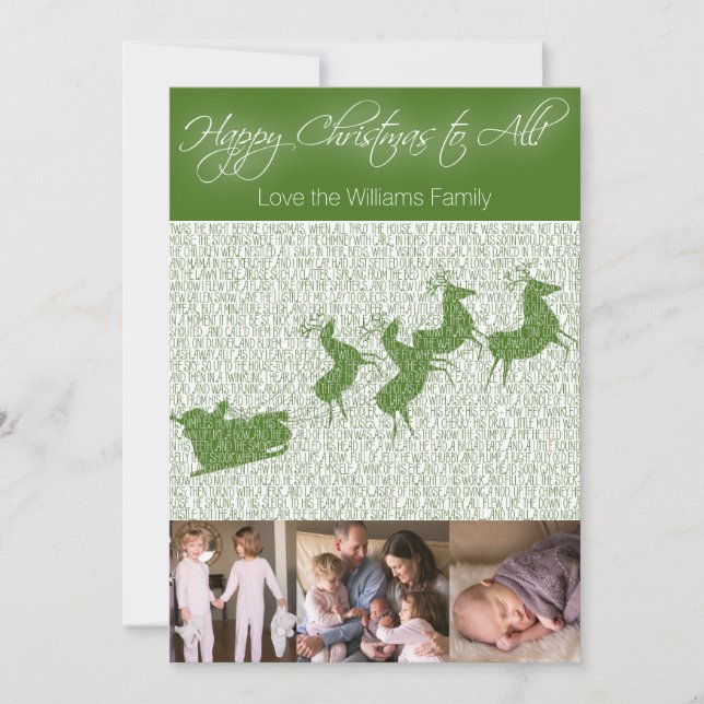 "Fue la noche anterior a los Navidades" Tarjeta fo (Anverso)