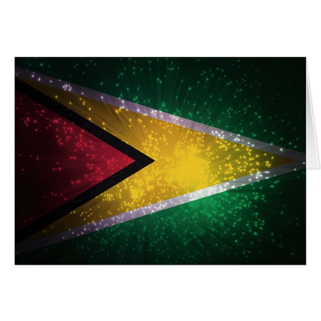 Fuego artificial; Bandera de Guyana (Anverso (Horizontal))