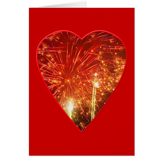 Fuego de corazón rojo (Frente)