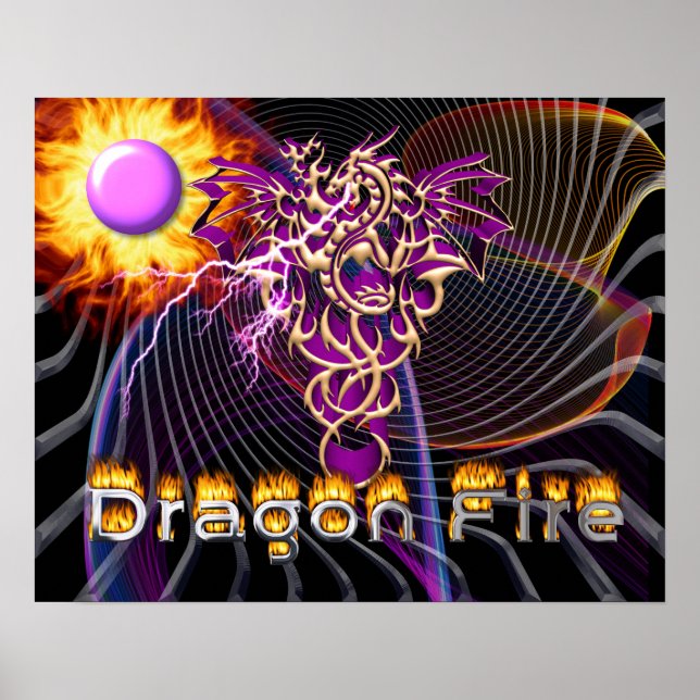 Fuego de Dragón - Arte de Fantasía (Frente)