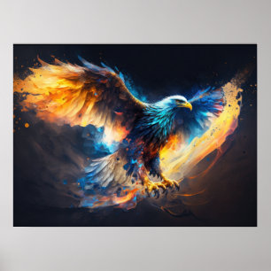 Fuego De Obras De Arte De Águila Calva Y Hielo