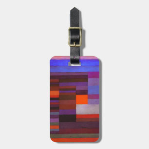 Fuego de Paul Klee en la etiqueta del equipaje de