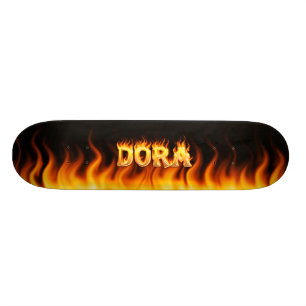 Fuego del monopatín de Dora y diseño de las llam