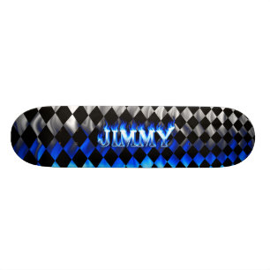 Fuego del monopatín de Jimmy y diseño azules de