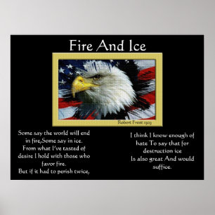 Fuego e hielo Eagle calvo 4to de los posters 11 de