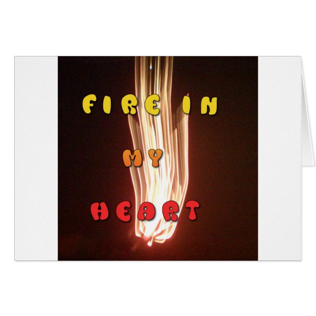 Fuego en mi corazón de fuegos artificiales brillan (Anverso (Horizontal))