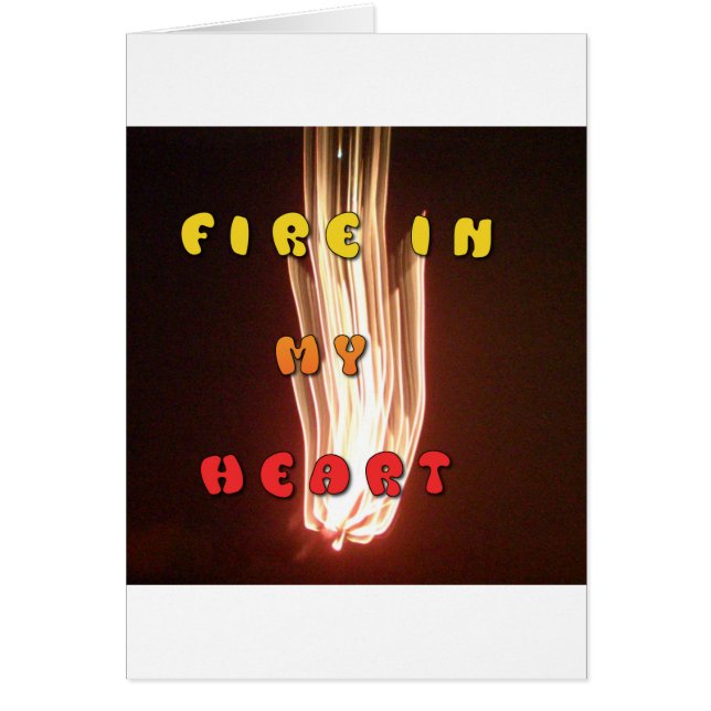 Fuego en mi corazón de fuegos artificiales brillan (Frente)