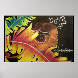 Fuego - Impresión de arte negro