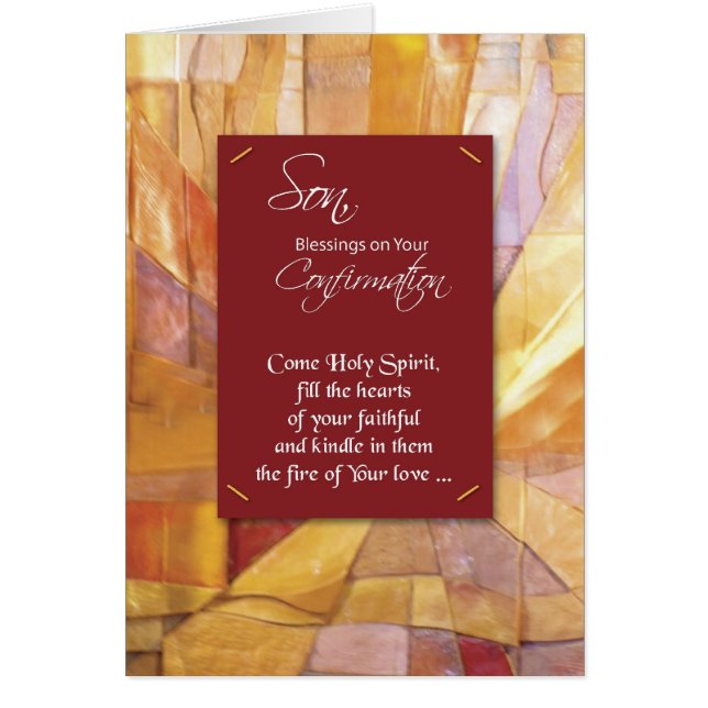 Fuego Rojo De Confirmación Del Hijo (Frente)